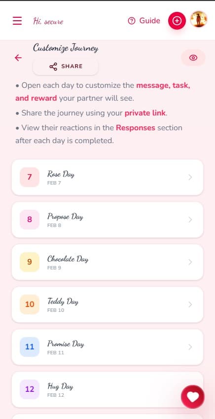 4. Share Your Private Link